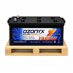 Bater�a Solar 165 Amperios 12 Voltios | Con Mantenimiento Ozonyx OZX165.A